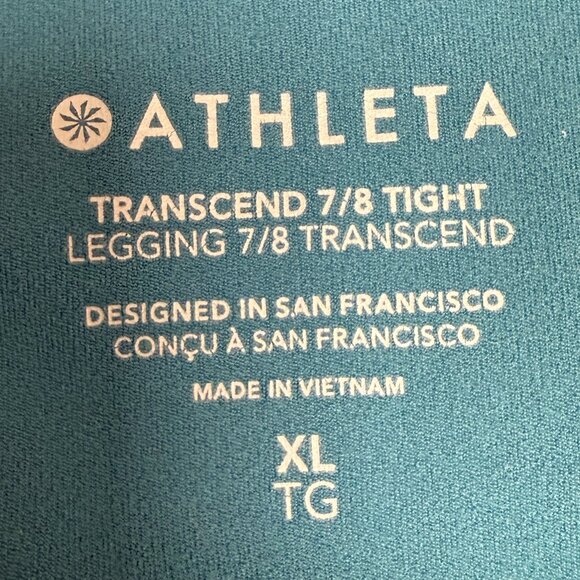 EUC Women's ATHLETA Transcend 7/8 Tight Borealis Green | Size XL - Picture 7 of 12